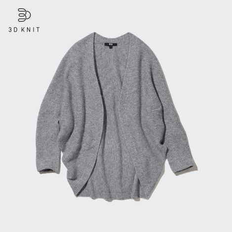 Женский кардиган 3D Knit UNIQLO 1159796669 (Серый, L)