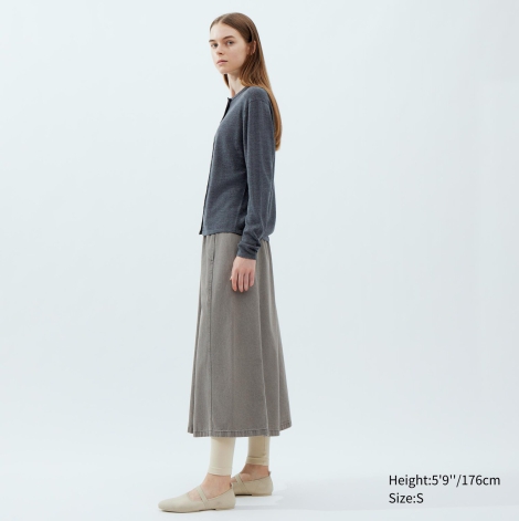 Женский шерстяной кардиган UNIQLO кофта 1159797988 (Серый, S)