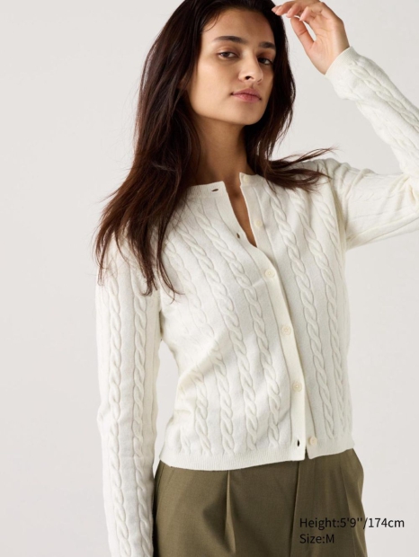 Женский кардиган UNIQLO 1159829078 (Молочный XL)
