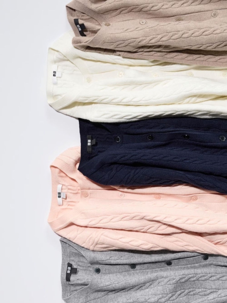 Женский кардиган UNIQLO 1159829078 (Молочный XL)