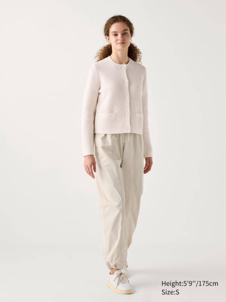 Женский вязаный кардиган UNIQLO кофта 1159831628 (Молочный XXL)