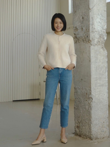 Женский вязаный кардиган UNIQLO кофта 1159831628 (Молочный XXL)