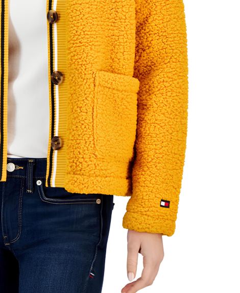 Женский кардиган Tommy Hilfiger из искусственного меха 1159836954 (Желтый XXL)