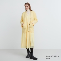 Жіночий кардиган UNIQLO на ґудзиках 1159797429 (Жовтий, XS)