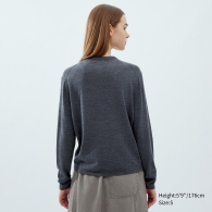 Женский шерстяной кардиган UNIQLO кофта 1159797988 (Серый, S)