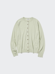 Шерстяной женский кардиган UNIQLO 1159816913 (Зеленый XL)