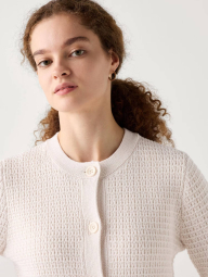 В'язаний жіночий кардиган UNIQLO кофта 1159831628 (Молочний XXL)
