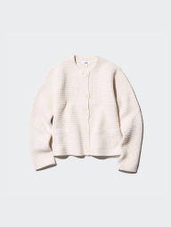 Женский вязаный кардиган UNIQLO кофта 1159831628 (Молочный XXL)