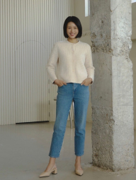 Женский вязаный кардиган UNIQLO кофта 1159831628 (Молочный XXL)