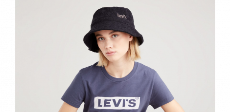 Черная махровая панама Levi's 1159766727 (Черный, M)