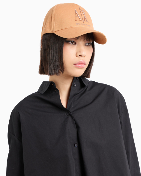 Стильная кепка Armani Exchange бейсболка с логотипом 1159832762 (Коричневый One size)