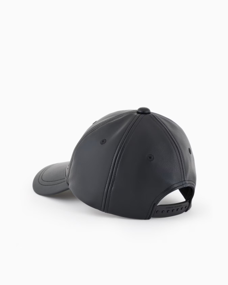 Стильная кепка Armani Exchange бейсболка из экокожи 1159833987 (Черный One size)