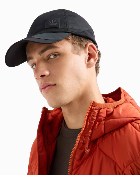 Стильная кепка Armani Exchange бейсболка с логотипом 1159835497 (Черный One size)