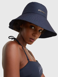 Женская панама Tommy Hilfiger шляпка с логотипом 1159769859 (Синий, One size)