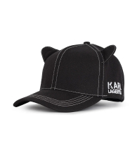 Женская кепка Karl Lagerfeld Paris бейсболка с ушками 1159783182 (Черный, One Size)