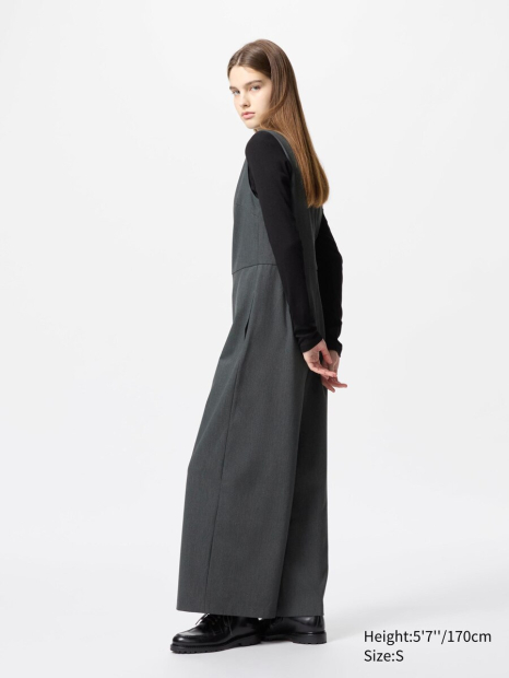 Женский комбинезон Uniqlo 1159833377 (Серый S)