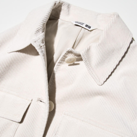 Костюм из вельвета куртка-рубашка и брюки UNIQLO 1159832735 (Белый S)
