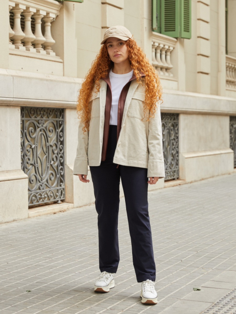 Костюм из вельвета куртка-рубашка и брюки UNIQLO 1159832735 (Белый S)