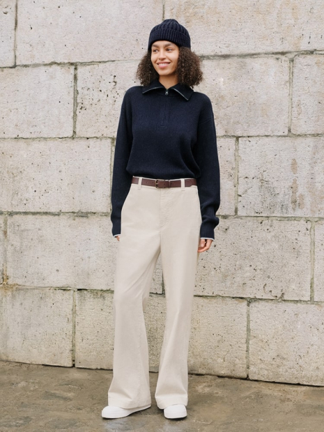 Костюм из вельвета куртка-рубашка и брюки UNIQLO 1159832735 (Белый S)