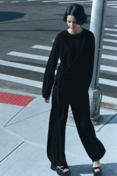 Жіночий костюм ZARA штани та кофта 1159802016 (Чорний, S)