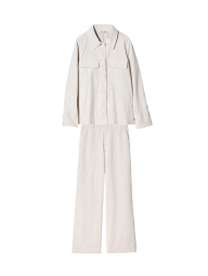 Костюм из вельвета куртка-рубашка и брюки UNIQLO 1159832735 (Белый S)