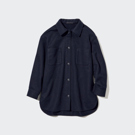 Куртка-рубашка Uniqlo на пуговицах 1159797385 (Синий, XS)
