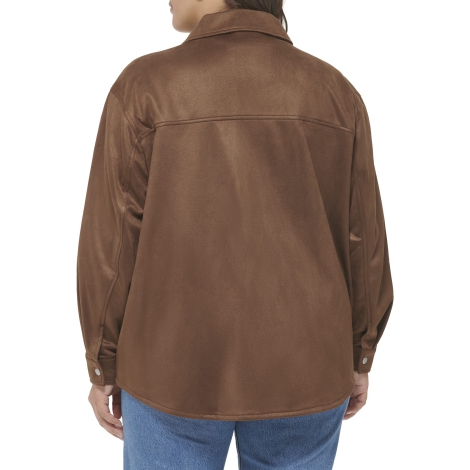 Жіноча куртка-сорочка Levi's з екозамші 1159806871 (Коричневий, 2X)