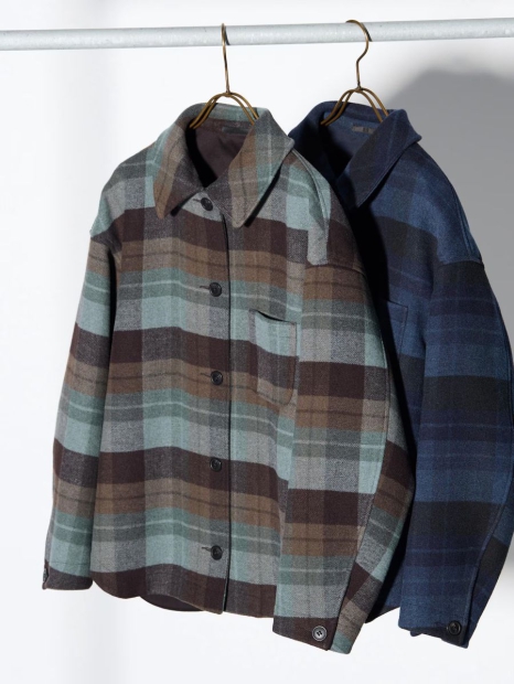 Тепла куртка-сорочка UNIQLO на ґудзиках 1159825118 (Зелений XL)
