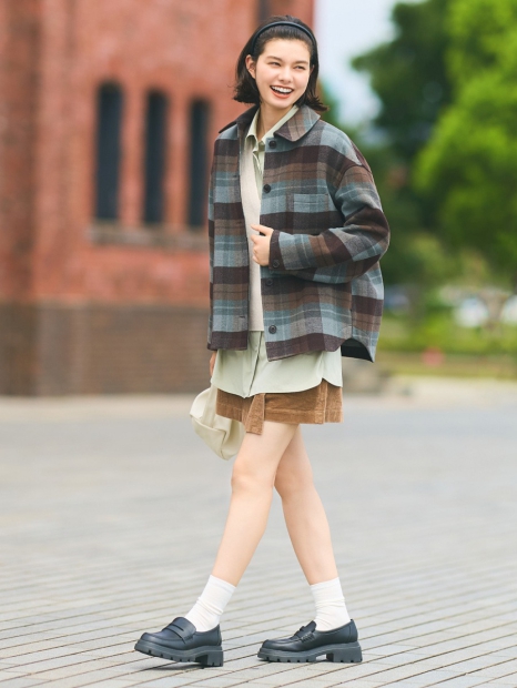 Тепла куртка-сорочка UNIQLO на ґудзиках 1159825118 (Зелений XL)