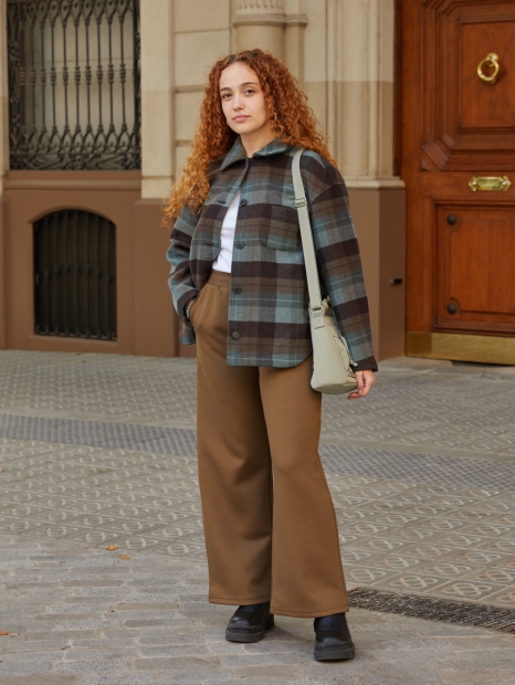 Тепла куртка-сорочка UNIQLO на ґудзиках 1159825118 (Зелений XL)