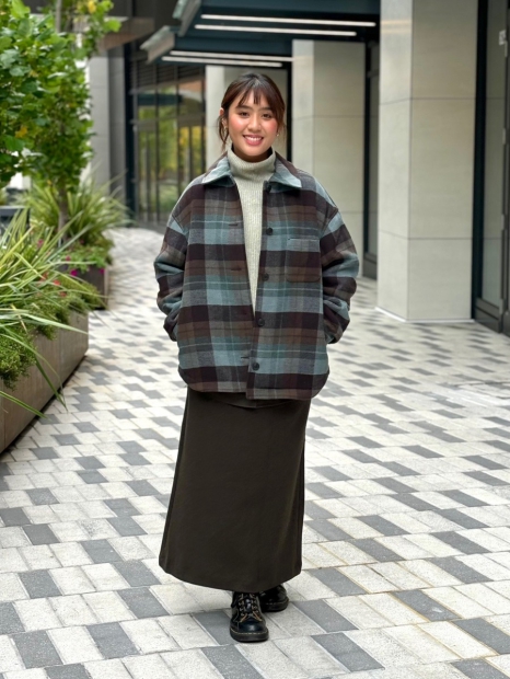 Тепла куртка-сорочка UNIQLO на ґудзиках 1159825118 (Зелений XL)