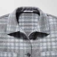 Куртка-рубашка Uniqlo на пуговицах 1159793476 (Серый, M)
