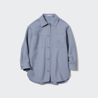 Куртка-рубашка Uniqlo на пуговицах 1159798665 (Голубой, XL)