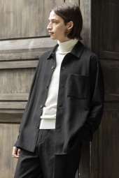 Куртка-рубашка Uniqlo на пуговицах 1159795140 (Черный, S)