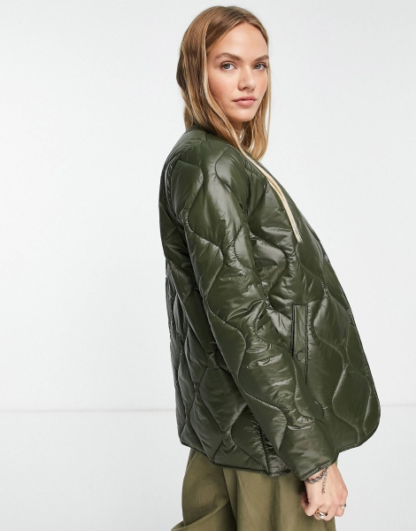 Жіноча стьобана куртка Calvin Klein 1159801293 (Зелений, XL)