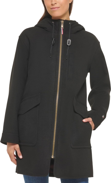 Женское пальто Tommy Hilfiger на молнии 1159807253 (Черный, XS)