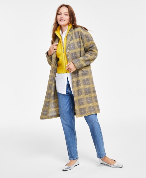 Стильне пальто Calvin Klein у класичному вигляді 1159809346 (Сірий, S)