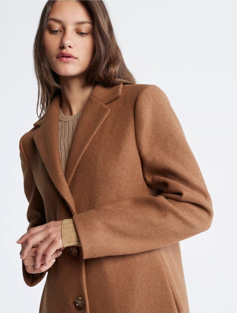 Стильне пальто Calvin Klein у класичному вигляді 1159809747 (Коричневий, XL)