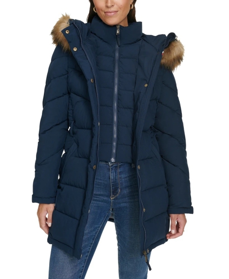 Женский стеганый пуховик Tommy Hilfiger 1159827766 (Синий XS)