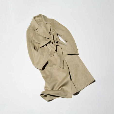 Длинное полушерстяное пальто Uniqlo 1159833474 (Бежевый XXL)