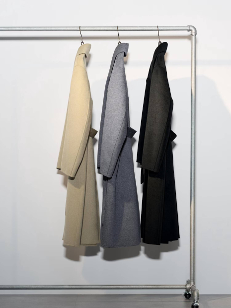 Длинное полушерстяное пальто Uniqlo 1159833474 (Бежевый XXL)
