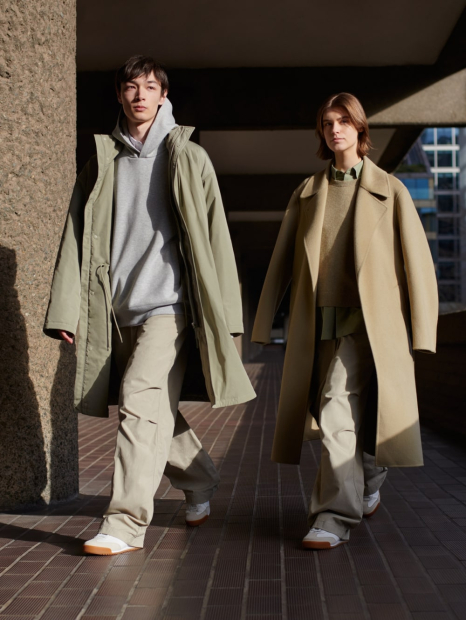 Длинное полушерстяное пальто Uniqlo 1159833474 (Бежевый XXL)