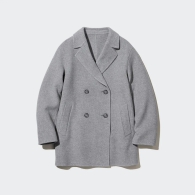 М'яке напіввовняне пальто Uniqlo 1159799413 (Сірий, XL)