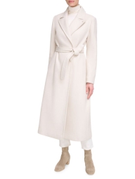 Стильное пальто Calvin Klein с поясом 1159801539 (Бежевый, 10)