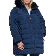 Женская стеганая куртка Tommy Hilfiger на молнии 1159805489 (Синий, 0X)