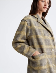 Стильне пальто Calvin Klein у класичному вигляді 1159809346 (Сірий, S)