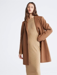 Стильное пальто Calvin Klein 1159809747 (Коричневый, XL)