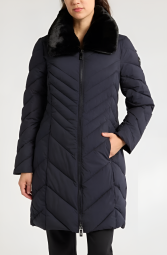 Женская куртка Michael Kors с меховым воротником 1159833247 (Синий S)