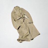 Длинное полушерстяное пальто Uniqlo 1159833474 (Бежевый XXL)