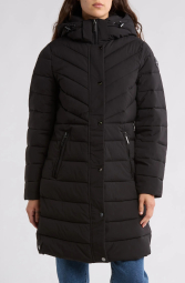 Женская стеганая куртка Michael Kors 1159836251 (Черный M)